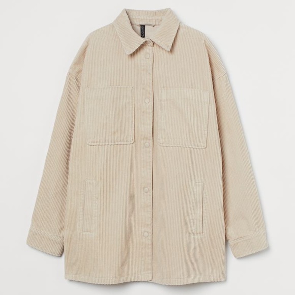 H&M Tops Hm Shirt Jacket Corduroy Poshmark